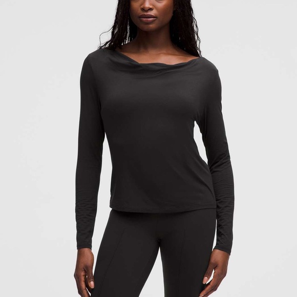 lululemon athletica Tops - lululemon Modal-Silk Cowl-Neck Long-Sleeve Shirt